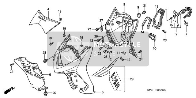 Honda SES150 2003 Front Cover 3 for a 2003 Honda SES150